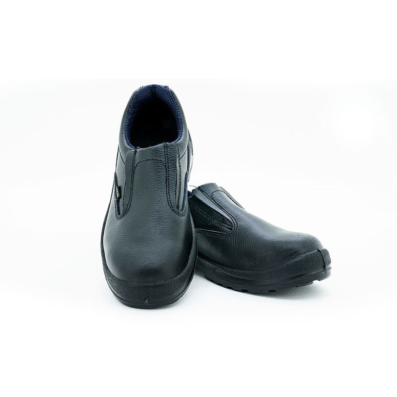 Nitti Low Cut Slip-on Leather Safety Shoe - Black