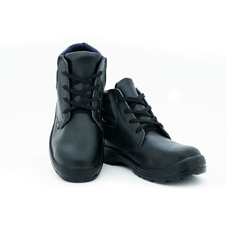 Nitti Mid Cut Safety Shoe with Shoe Lace - Black