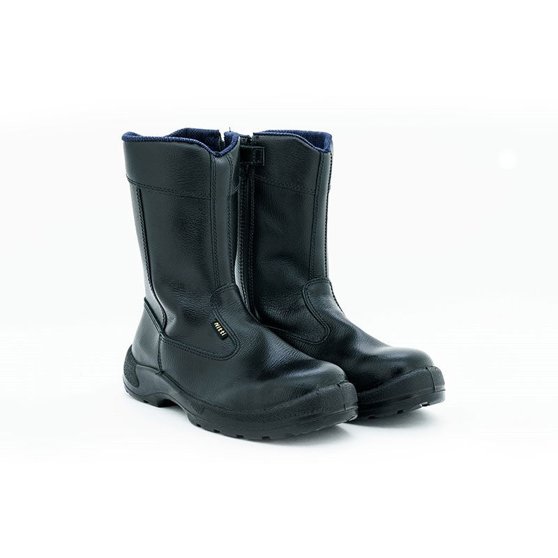 Nitti High Cut Safety Shoe with Side Zip - Black