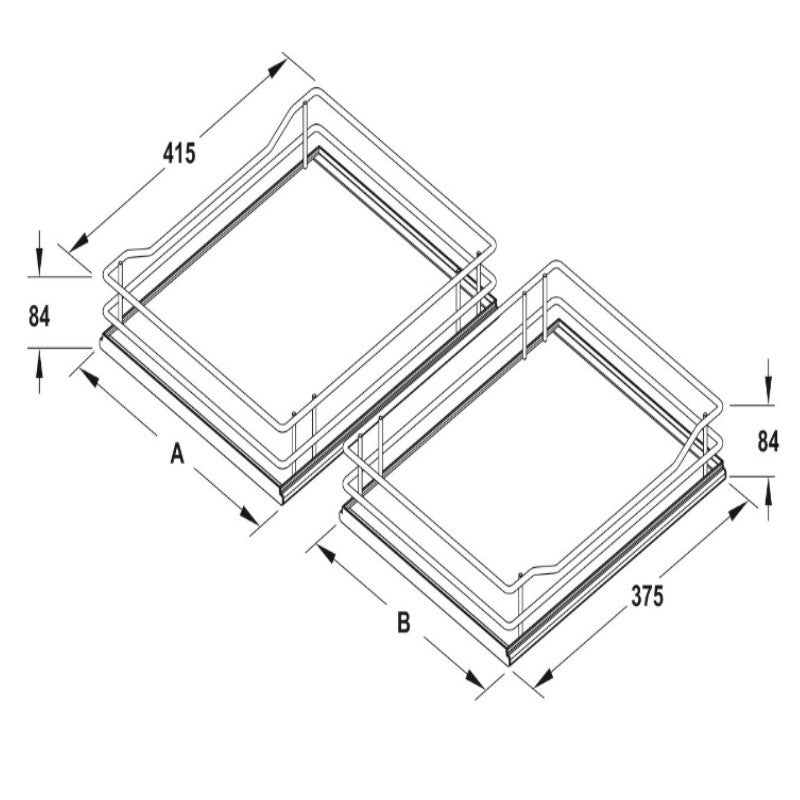 Vauth Sagel VS COR FLEX Premea 900mm Base Cabinet Organizers