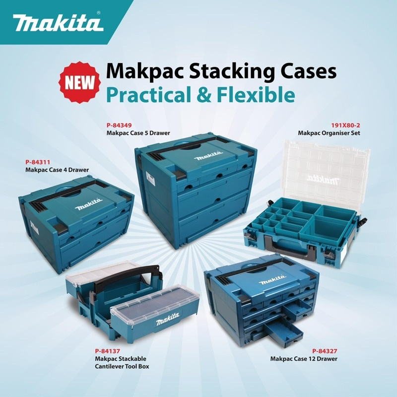 Makita Makpac Practical & Flexible Stacking Storage Cases