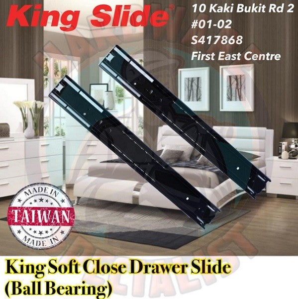 King Slide Soft Closing 3 section Drawer Slide
