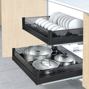 Black Box Undermount Four Side Dish Basket - Black