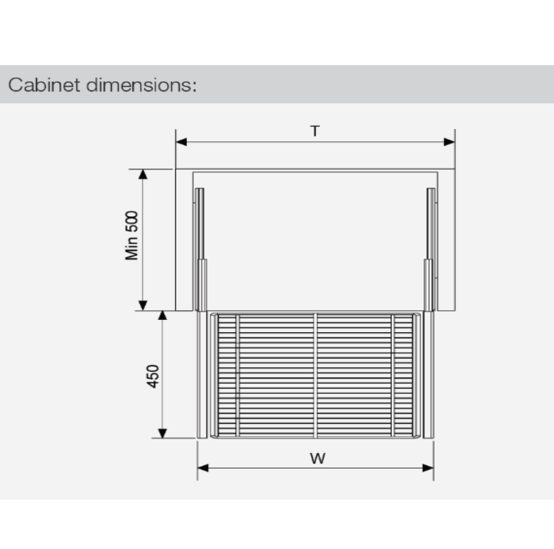 ecoWare Platinum Undermount Four Side Pull Out Basket