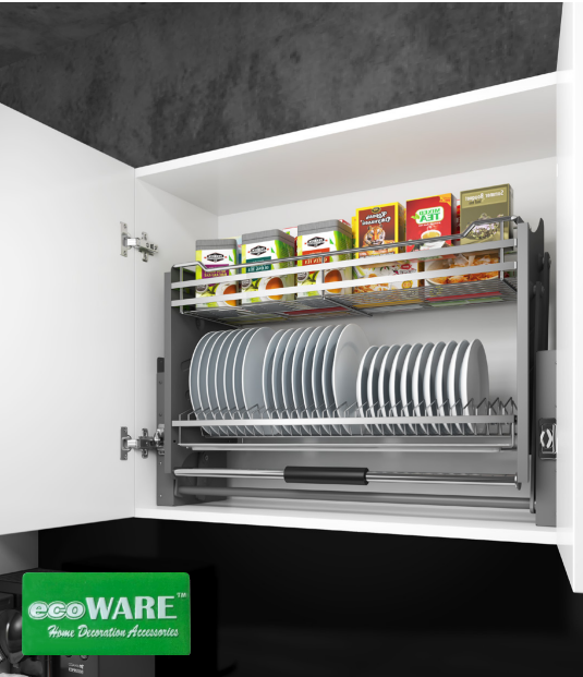 Ecoware Premium High Quality Up and Down Storage Kit Elevator with Dish Rack