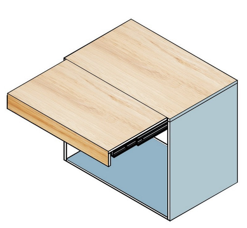 ecoWare DS-TBE02 Pull Out Rising Extension Table Slide - Champagne Gold
