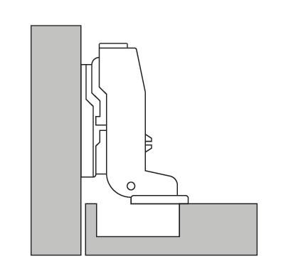 ecoWare Air Pressure Conceal Hinge with Slide-On Design - 4 Hole S89P