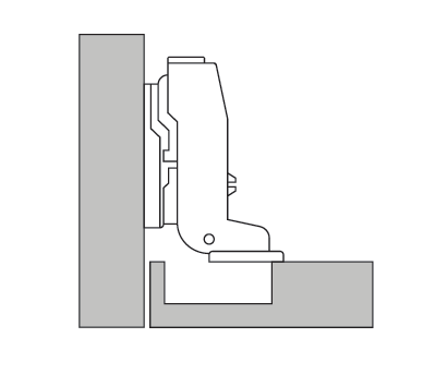 ecoWare SUS304 Grade Air Pressure Conceal Hinge with Clip-On Design - 4 Hole