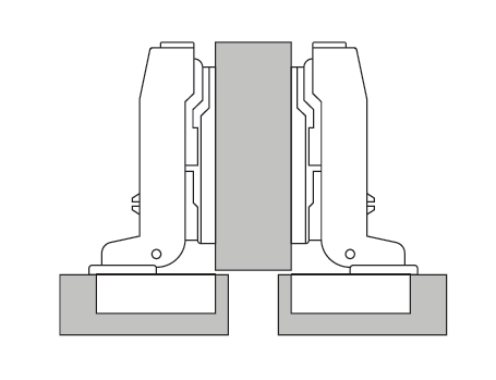 ecoWare SUS304 Grade Air Pressure Conceal Hinge with Clip-On Design - 4 Hole