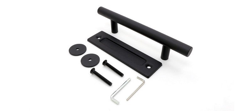 ecoWare 12 Inch Carbon Steel Door Handle - Black
