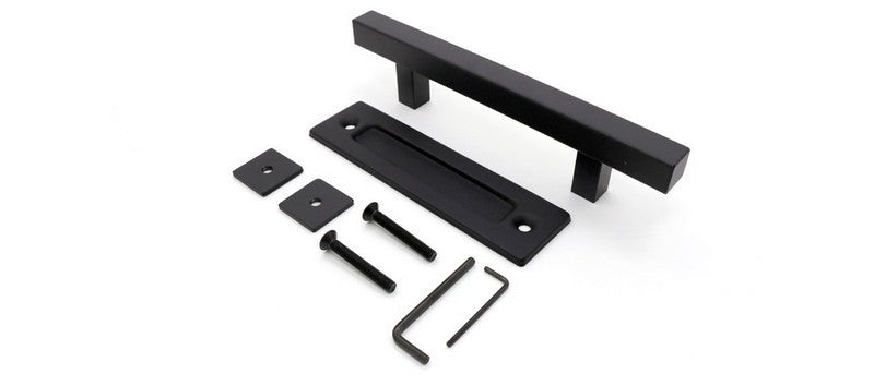 ecoWare 12 Inch Carbon Steel Door Handle - Black
