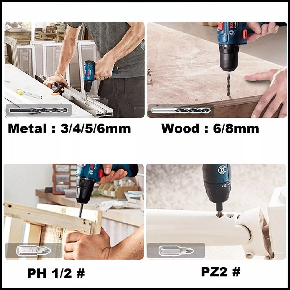 Bosch 15-Piece Straight Shank Wood and Metal Drill Bit Sets