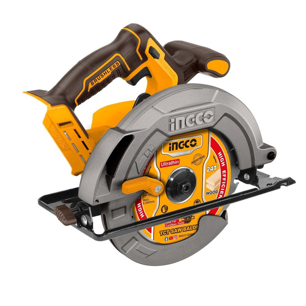 Ingco CSLI1851 20V 185mm Blade Diameter Brushless Cordless Circular Saw - Bare Unit