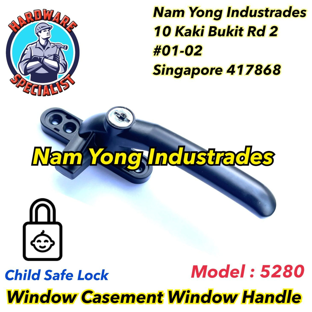 Hardware Specialist 5280 Window Casement Window Handle - Black