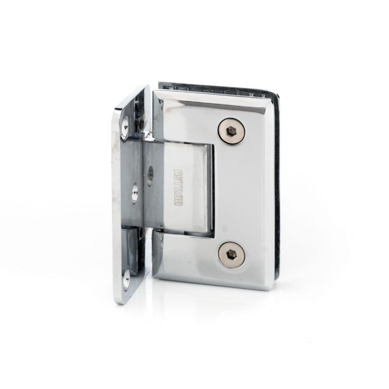Hardware Specialist Shower Hinge for Frameless Glass to Wall 90 Degree - Chrome, Black