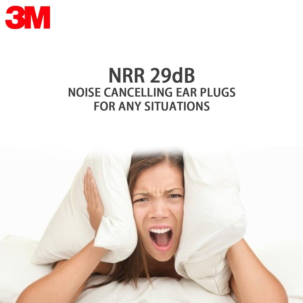 3M 1100 Noise Cancellation Earplugs - Orange