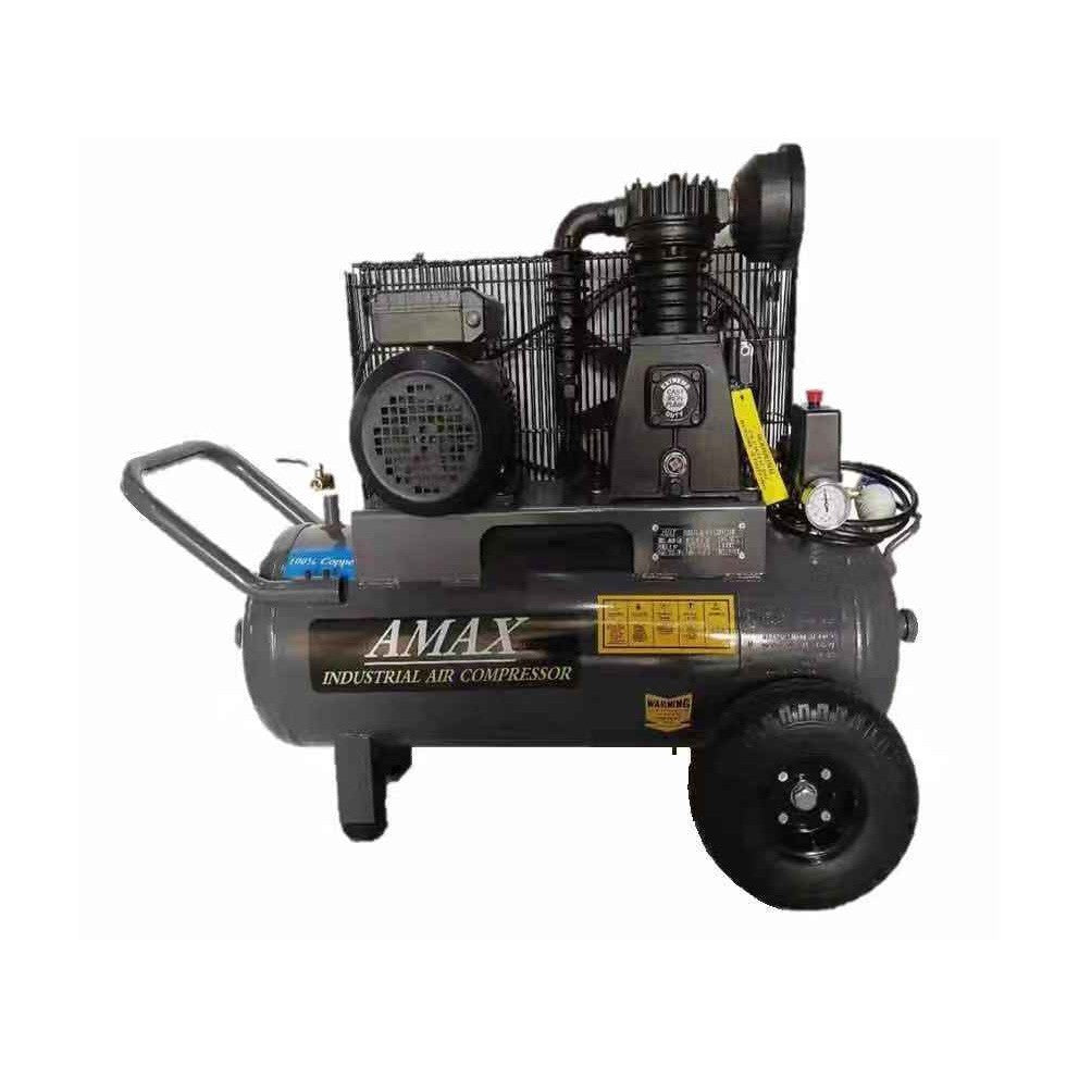 Amax AM30-50H Air Compressor Belt Drive Single Stage Series 3HP 50L 8BAR 230V 50Hz (w/MOM Cert)