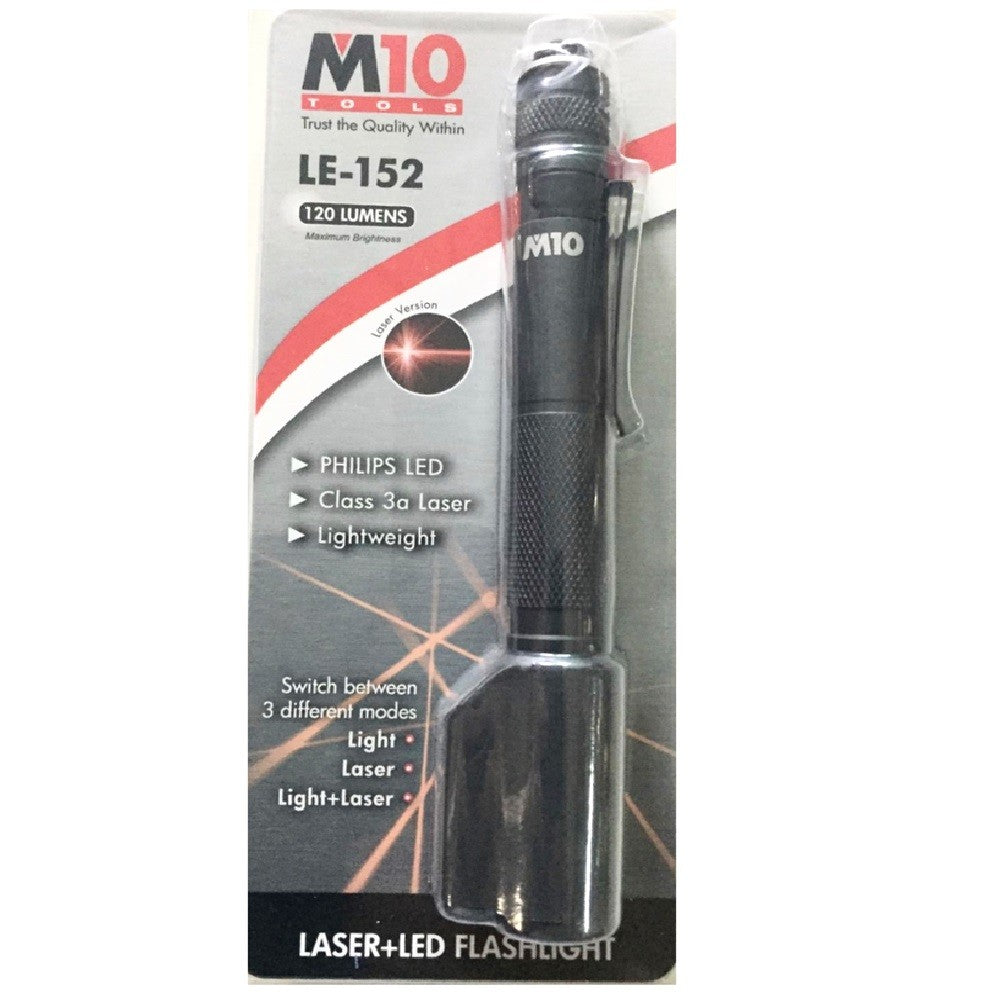 M10 LE-152 LED Flashlight with Laser Pointer