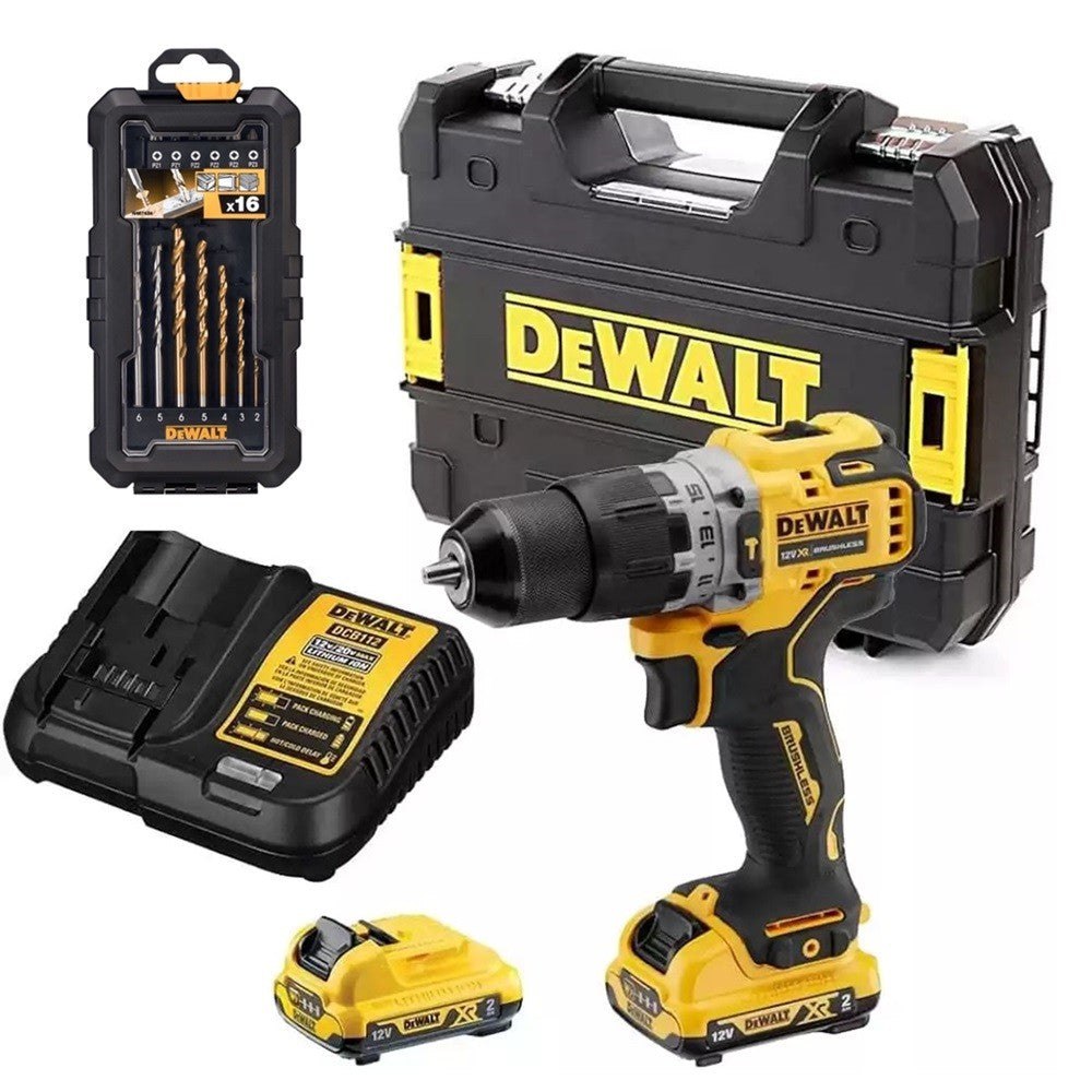 DeWalt DCD706D2A 12V Lithium-Ion Brushless Cordless Hammer Drill Driver Kit