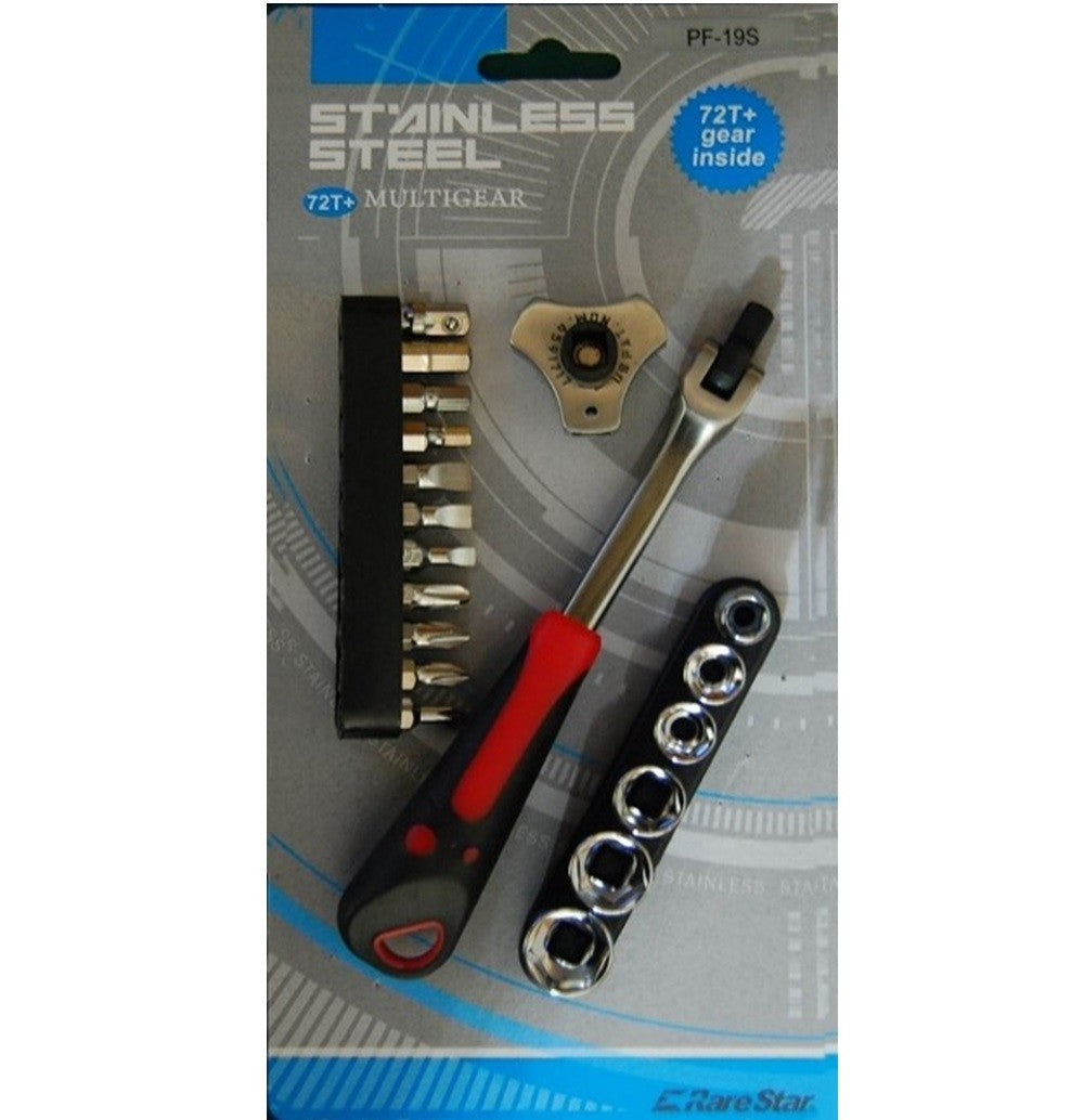Rare Star Stainless Steel 72T Multi Gear Ratchet Set PF19S
