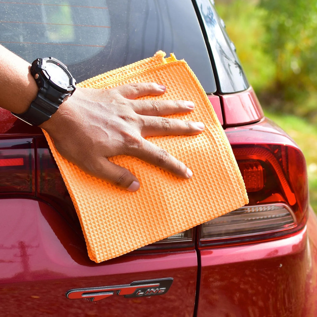 Lint Free High Absorbent Microfiber Cleaning Cloth Orange - 40x40cm