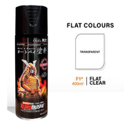 Samurai F1 Flat Clear Spray Paint - 400mL