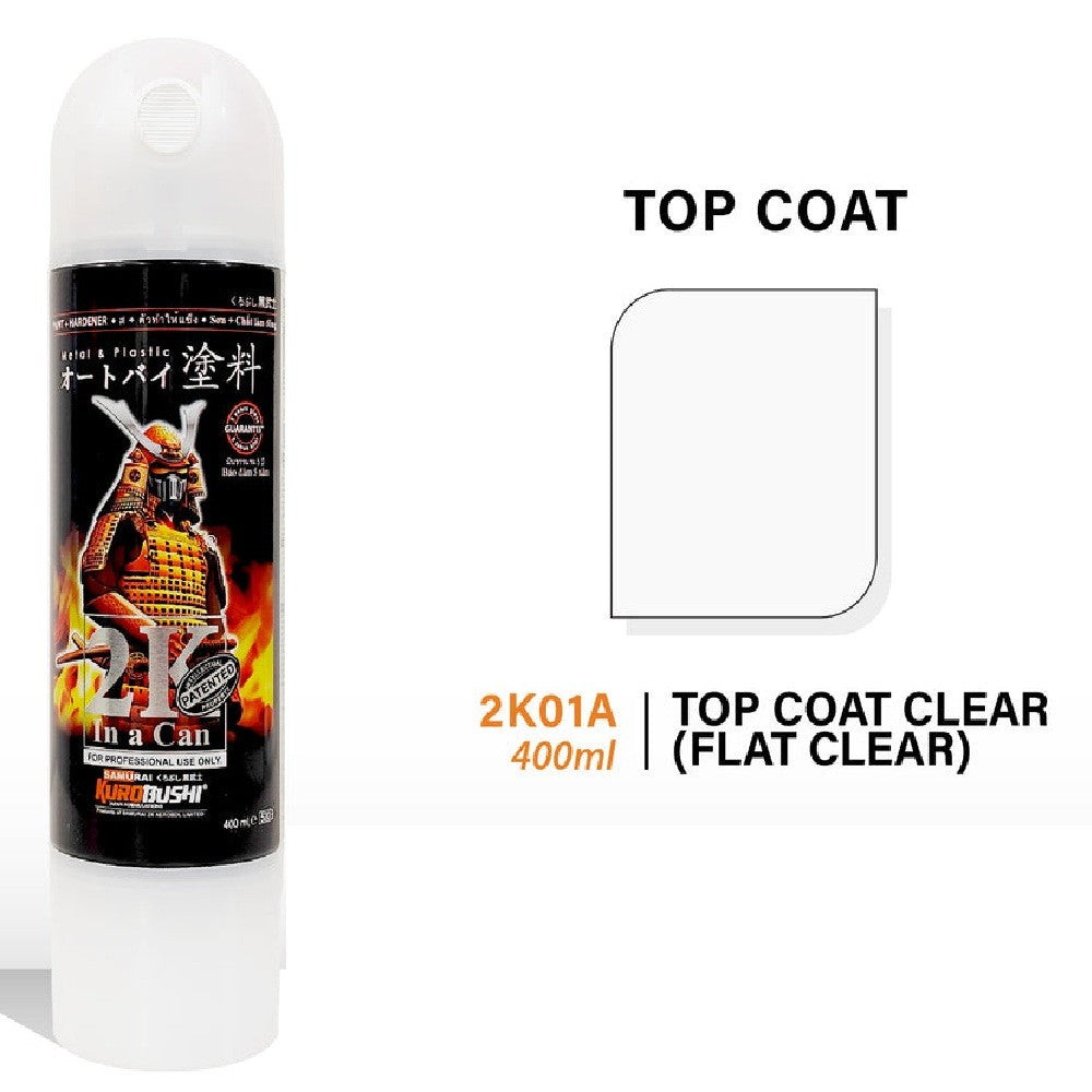 Samurai 2K01A Flat Clear Epoxy Spray Paint - 400mL