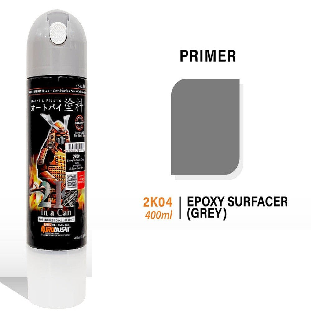 Samurai 2K04 Epoxy Plastic Surfacer Primer Spray Paint