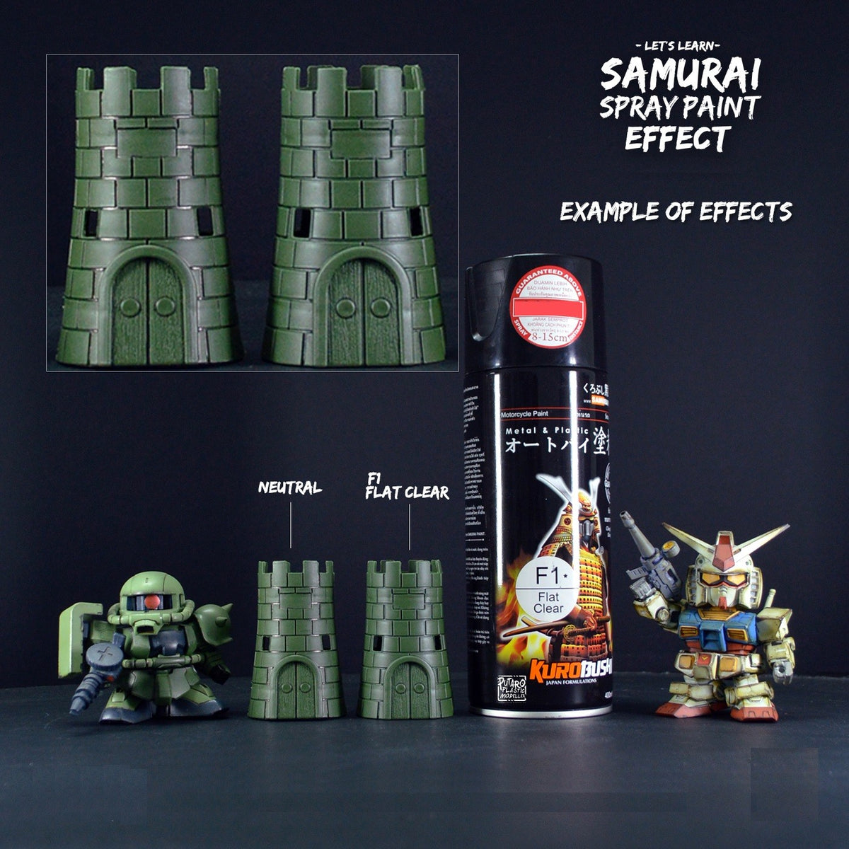 Samurai F1 Flat Clear Spray Paint - 400mL