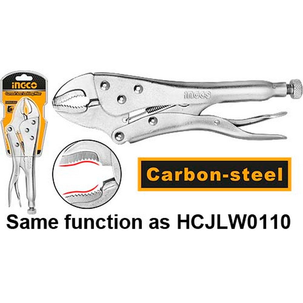 Ingco HCJLW0210 10 Inch Curved Jaw Design Locking Plier Tool