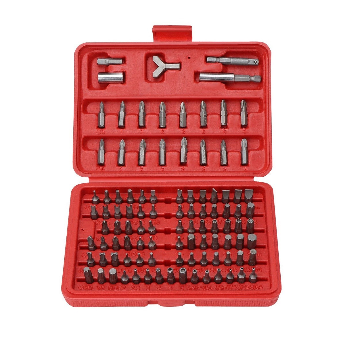 100 Pieces Chrome Vanadium Screwdriver Torq Hex Screw Bit Set