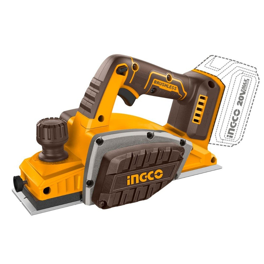 Ingco CRLI20401 20V Lithitum-Ion 82mm Cordless Planer - Bare Unit