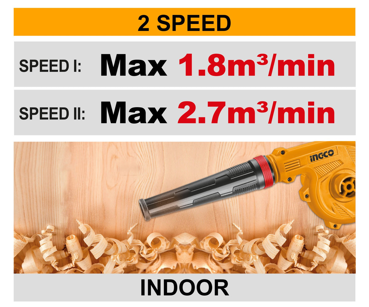 Ingco CABLI20018 20V Lithium-Ion 2.0 Ah Cordless Aspirator Blower