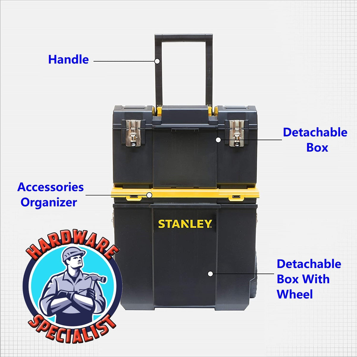 Stanley 3 in 1 Detachable Tool Box Mobile Work Center STST18613