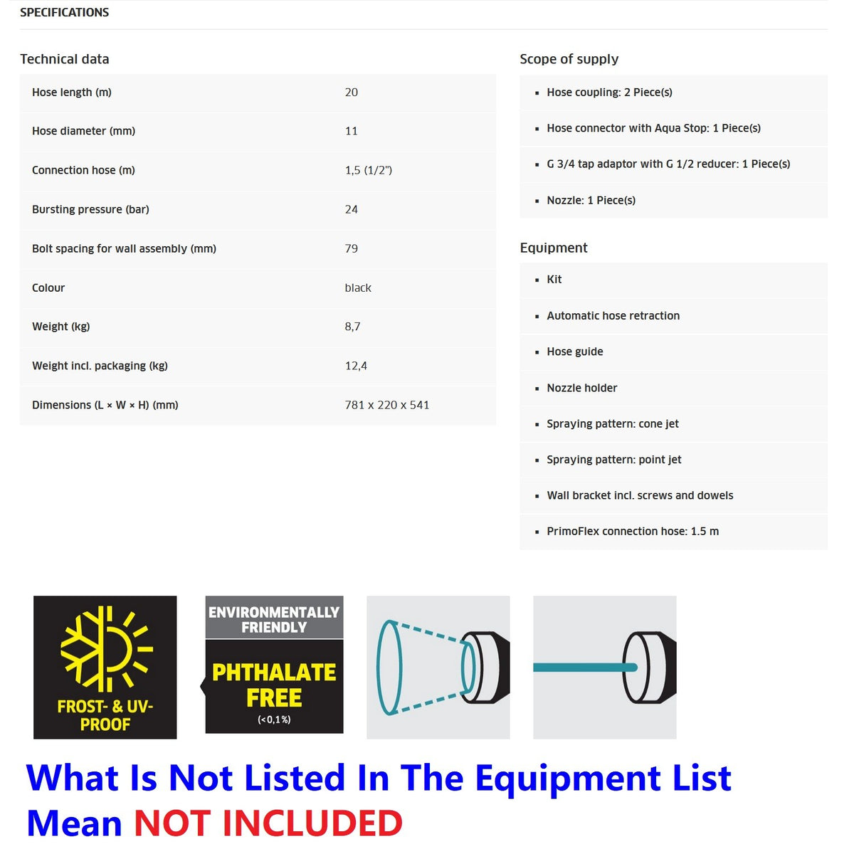 Karcher HBX 4.20 20m Connecting Hose Automatic Hose Reel