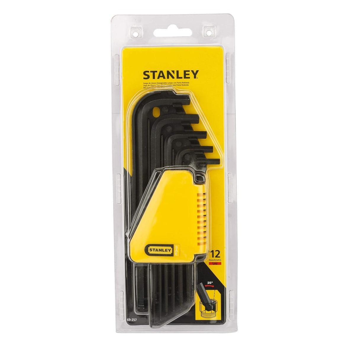 Stanley 69-257 Key Ring Imperial Allen Hex Key Set - 12-Pieces