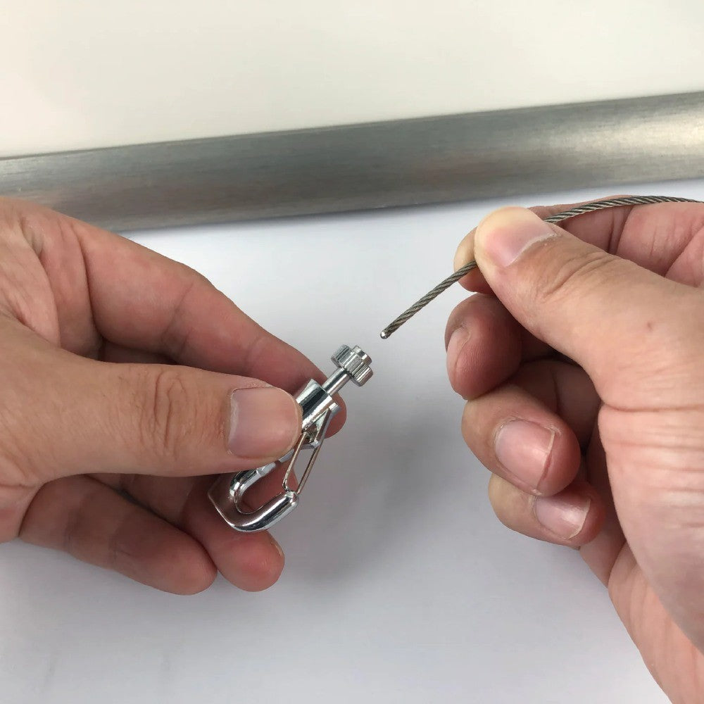 Picture Hanging System Wire Rope Safety J Hook - 1 Piece