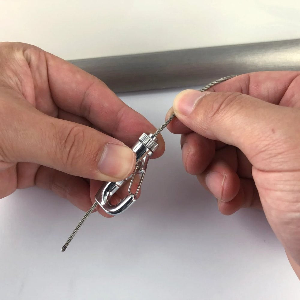 Picture Hanging System Wire Rope Safety J Hook - 1 Piece