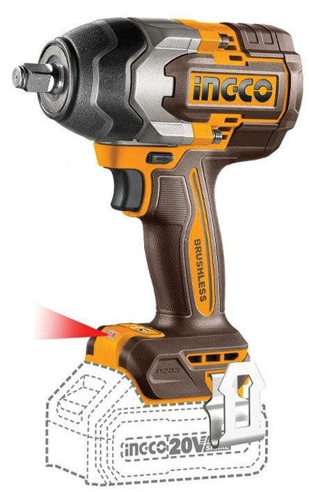 Ingco COSLI250586 20V 850Nm Impact Wrench + 96 Nm Impact Drill Set Set