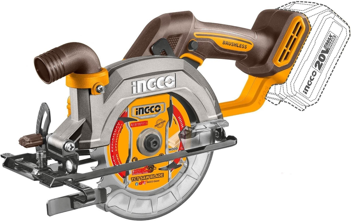 Ingco COSLI241169 20V Cordless 4 Pieces Combo Set - Impact Drill + Impact Wrench + Multi-Tool + Circular Saw