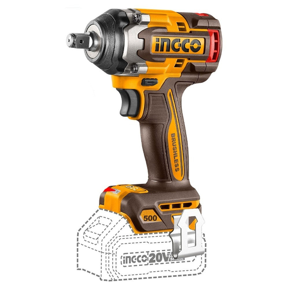 Ingco COSLI241169 20V Cordless 4 Pieces Combo Set - Impact Drill + Impact Wrench + Multi-Tool + Circular Saw