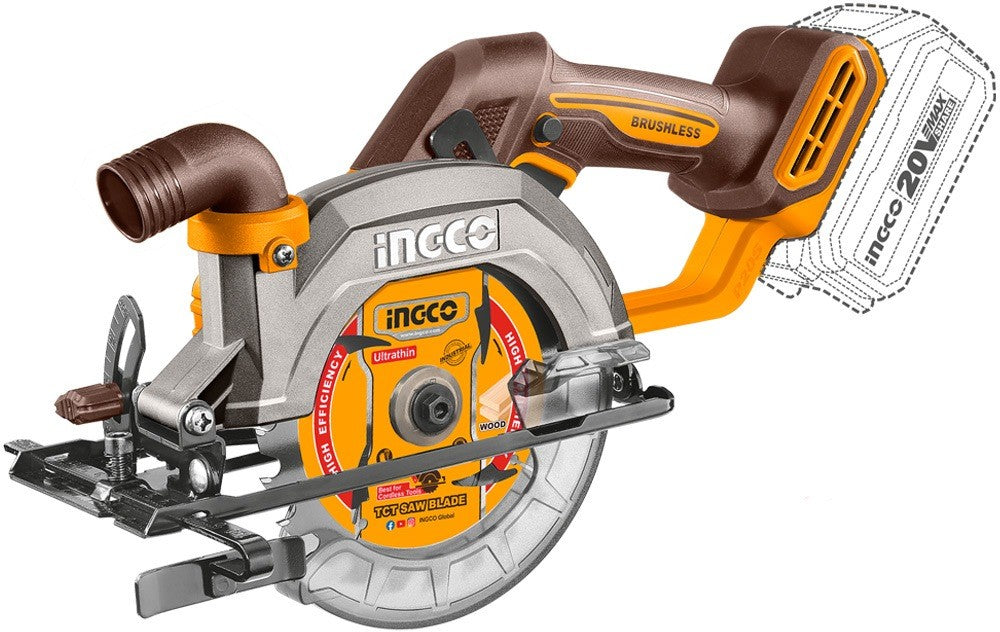 Ingco COSLI250695 20V Lithium-Ion 4-in-1 Cordless Combo Set - Impact Drill + Circular Saw + Rotary Hammer + Blower