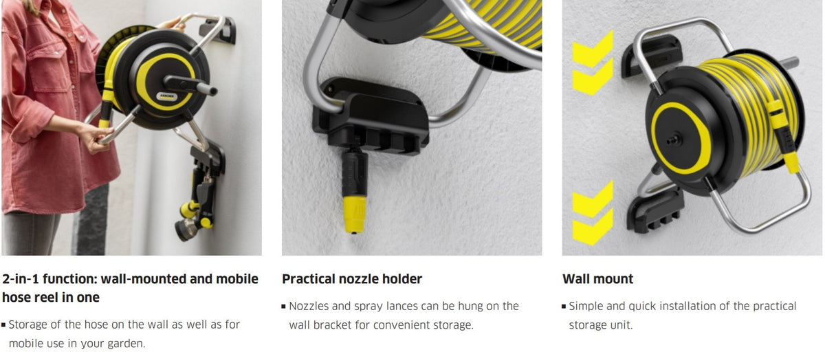 Karcher HR 4.30 30M Wall Mounted & Mobile Hose Carrier Set