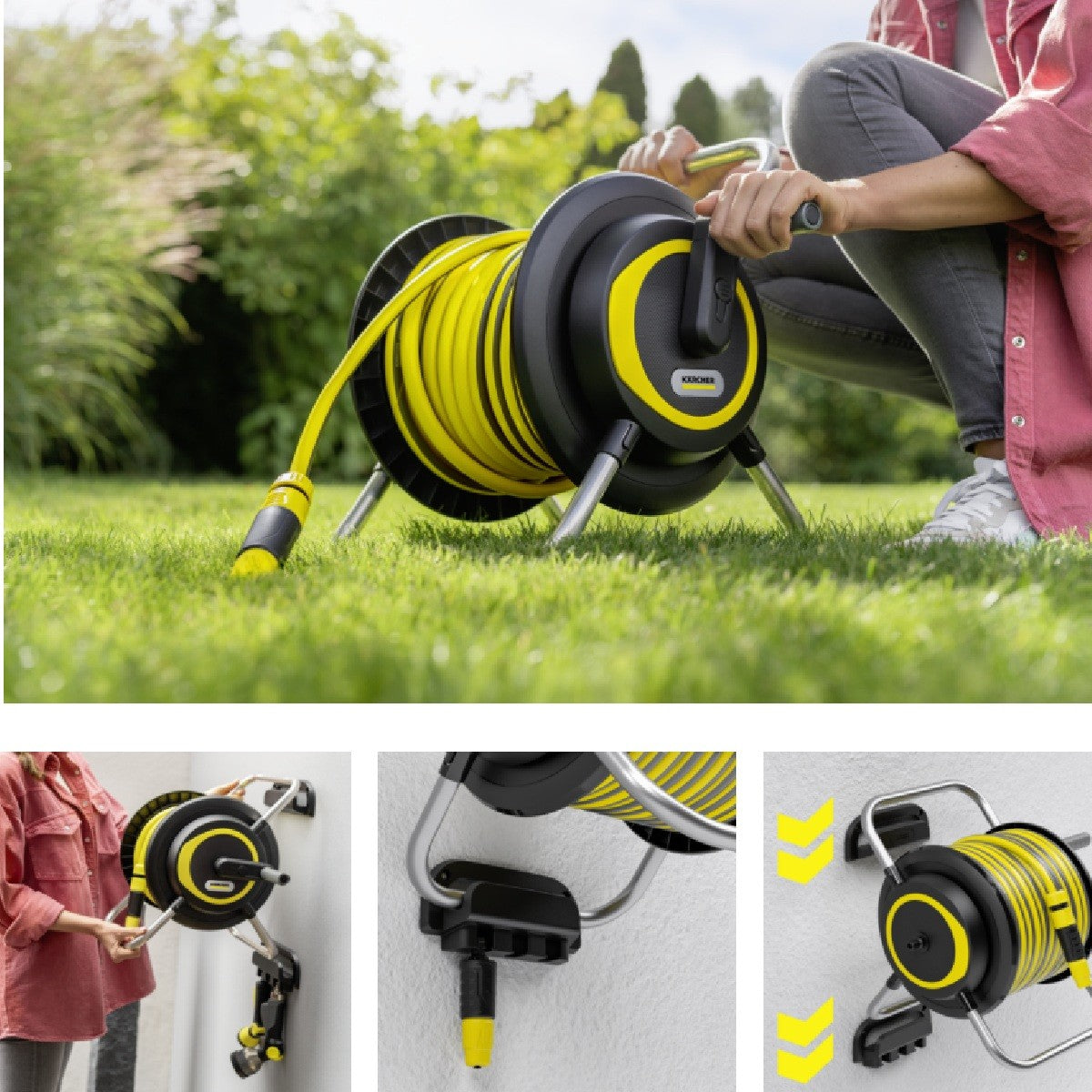 Karcher HR 4.30 30M Wall Mounted & Mobile Hose Carrier Set