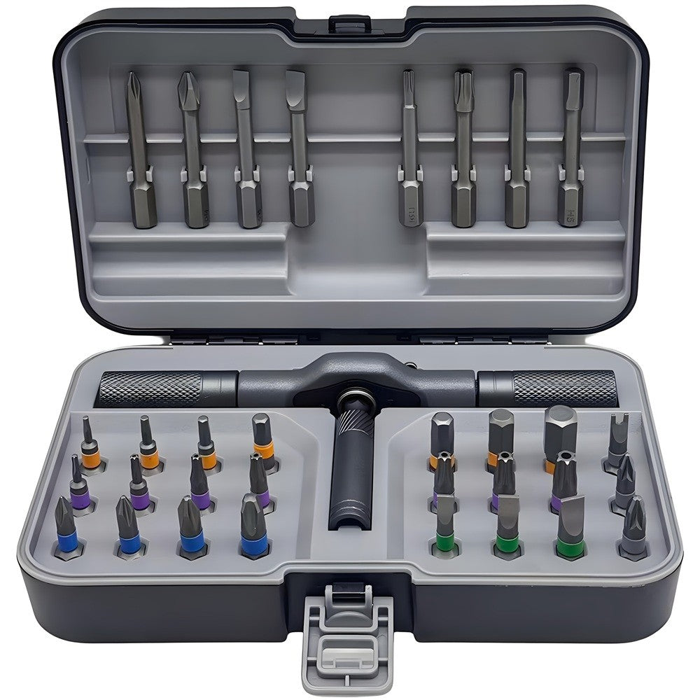 33PCS Multifunctional Magnetic Ratchet Screwdriver Kit CR-V Multi-Bit Set