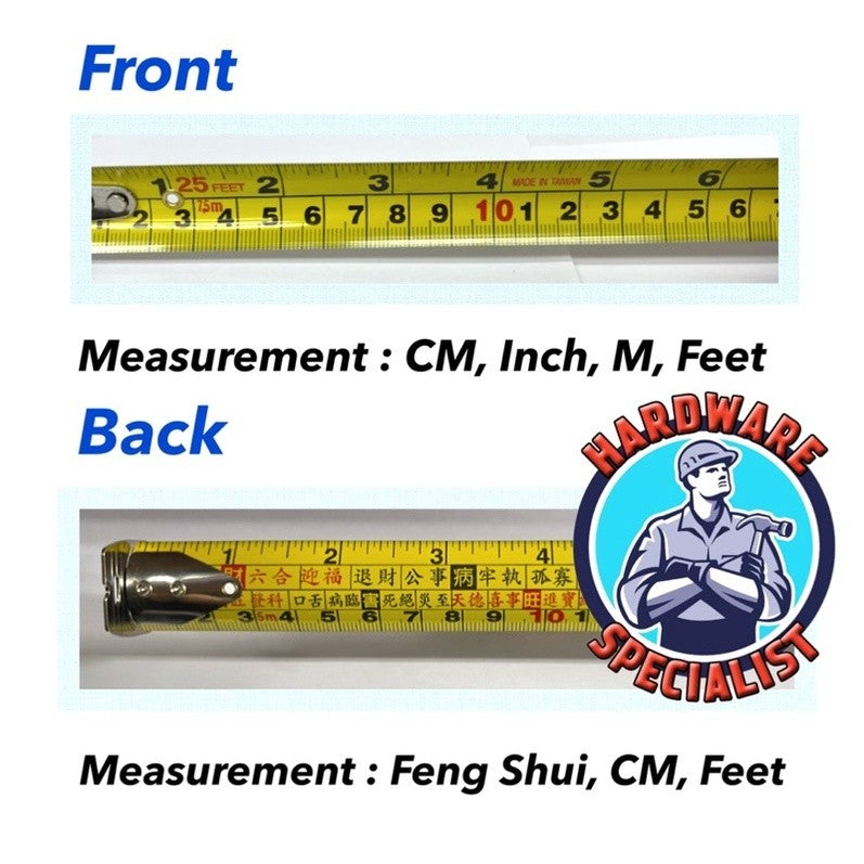 Wood Feng Shui Measuring Tape 5m