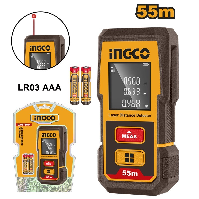 Ingco HLDD05086 55M Range Laser Distance Detector