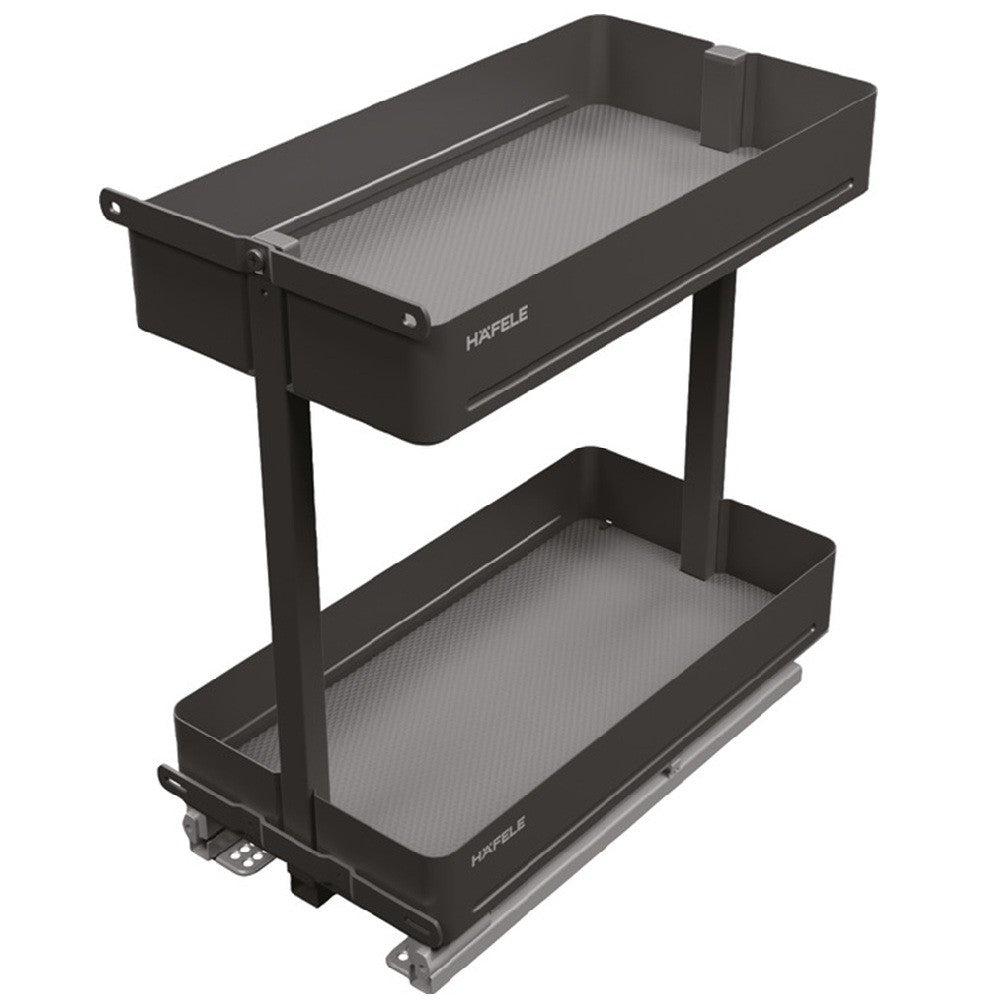 Hafele Utensio Plus H2 Kitchen Base Cabinet Pull-Out Organizer - Anthracite
