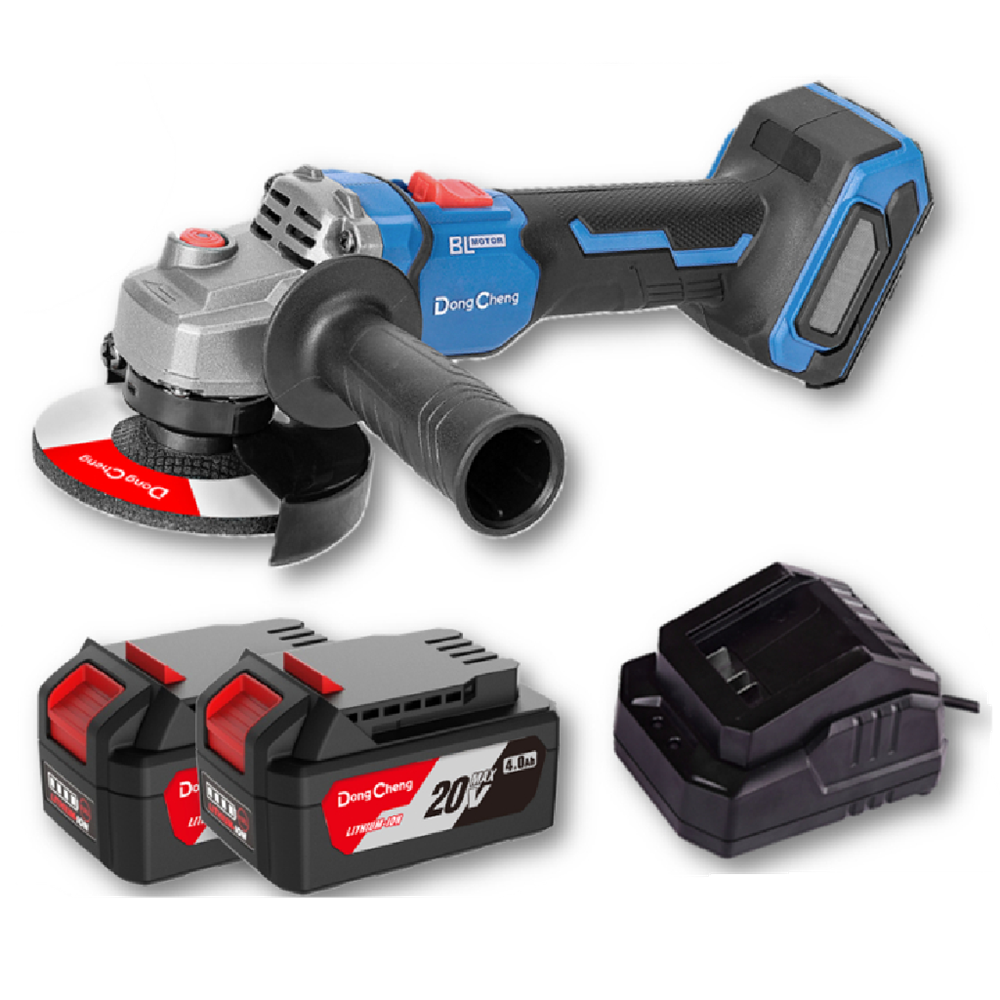 Dong Cheng DCSM08-100EM 20V MAX Lithium-Ion 4-inch Cordless Angle Grinder Kit — product view 1