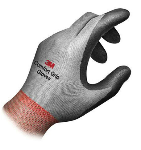 3M Comfort Grip Gloves Nitrile Coated Safety Glove